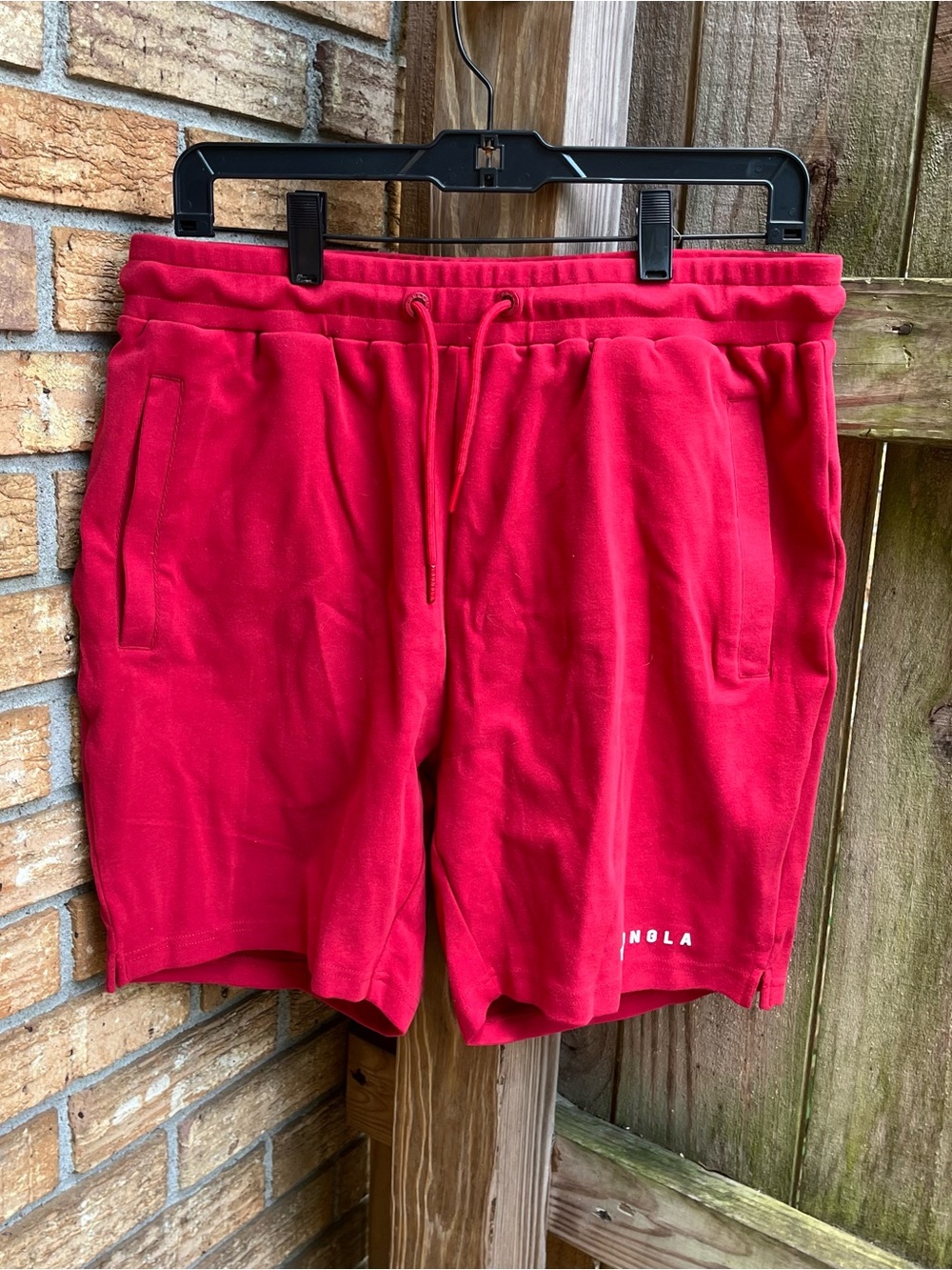 YoungLA Red Athletic Fleece Shorts with Drawstring